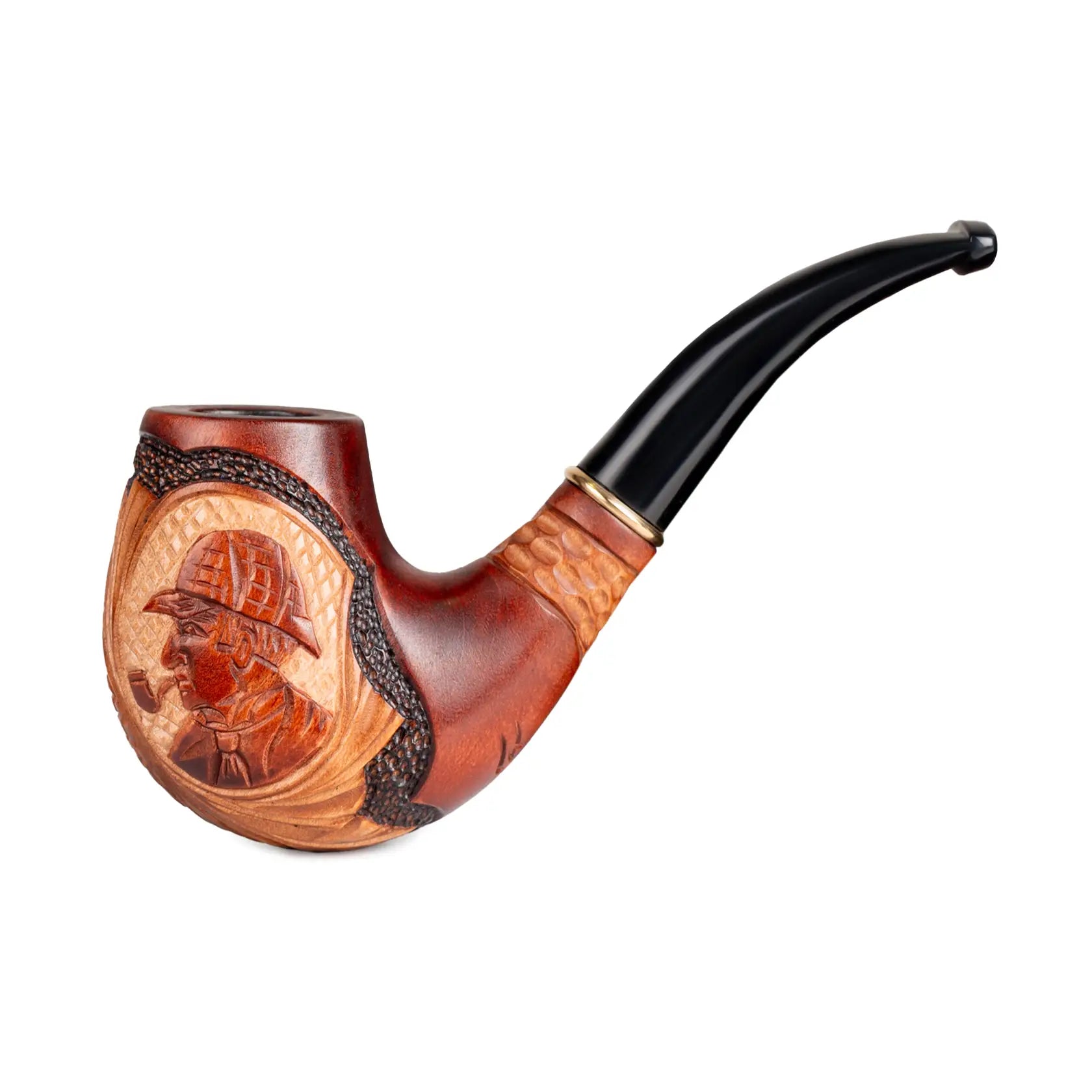 Dr. Watson Hand-Carved Sherlock Holmes Wooden Tobacco Pipe