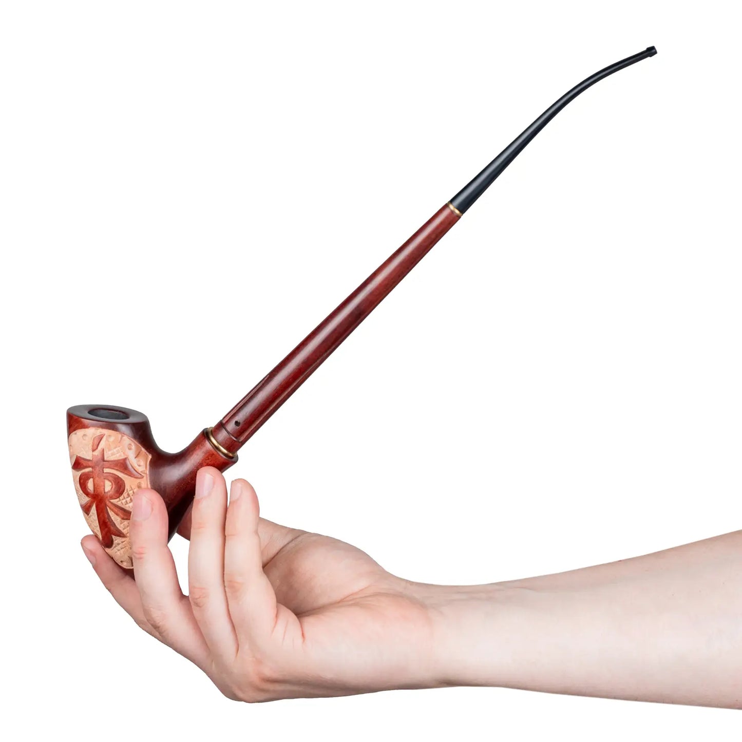 Churchwarden Tobacco Pipe, LOTR Collectable Series, Hand Carved (Symbol)