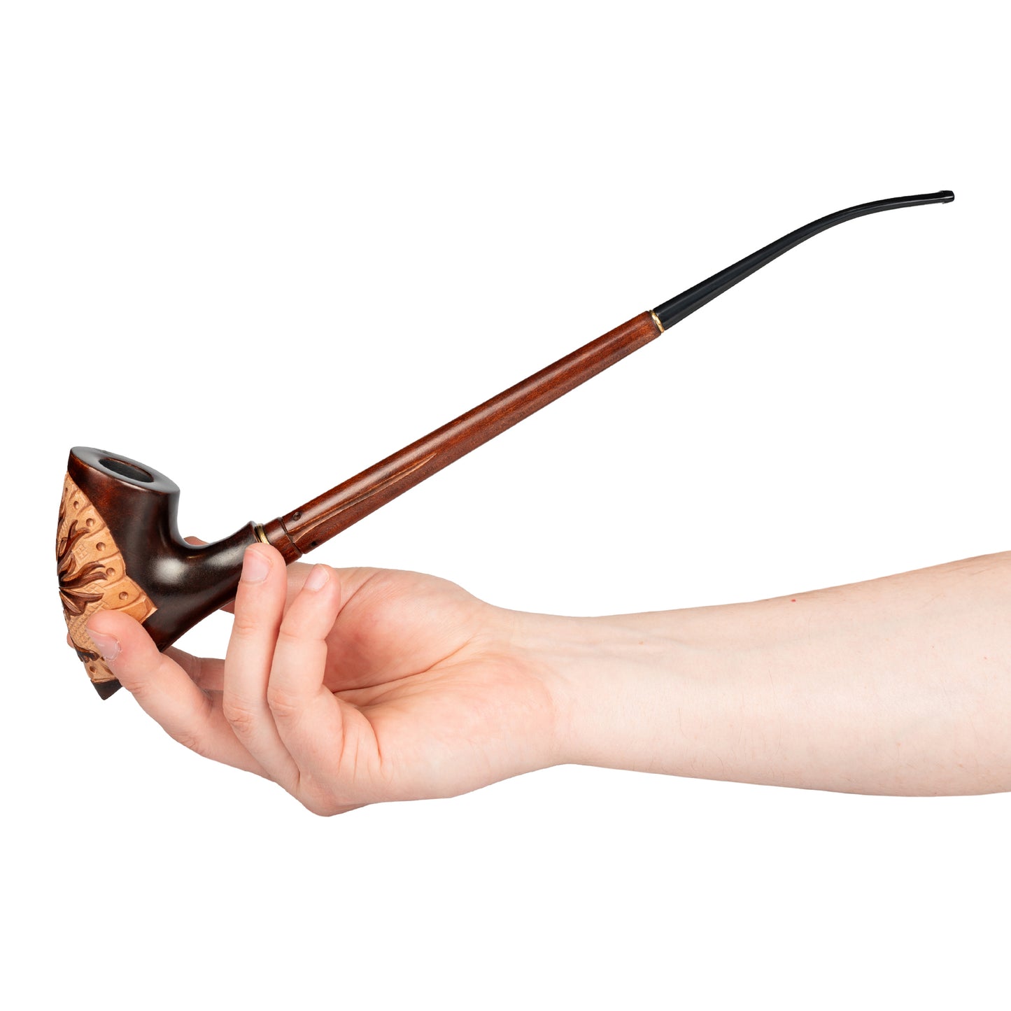 Pipa de tabaco Churchwarden, serie coleccionable LOTR, hecha a mano con madera de peral del árbol de Gondor