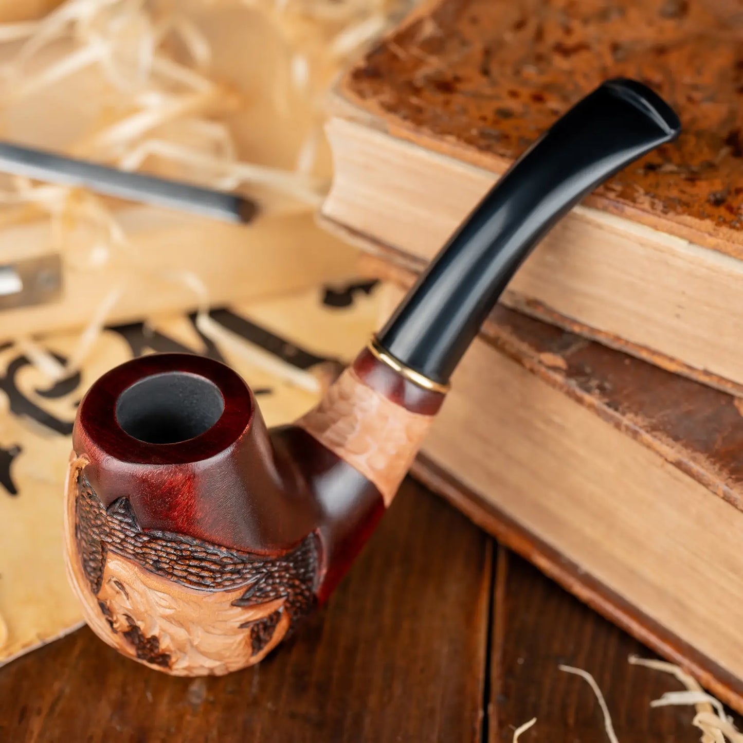 Tobacco Pipe, Collectable Series, Hand Carved, Fits 9mm filter (Dragon)