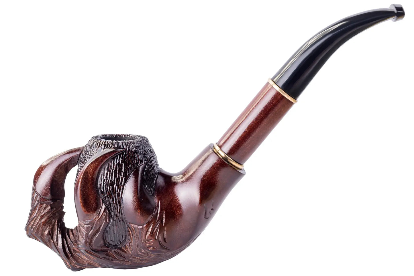 Tobacco Pipe, Collectable Lux Series, Hand Carved from Pear Wood, Fits 9mm Filter (Claw)