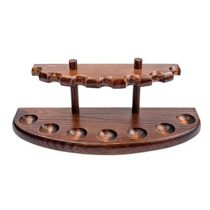 Wooden Tobacco Pipe Stand, For 7 Tobacco Pipes, Handmade from Solid Wood