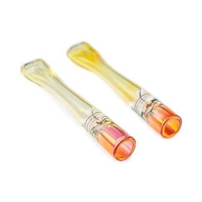 9 cm Glass cigarette holder, Handmade cigarette mouthpiece, Great for Roll-Ups (Set of 2)