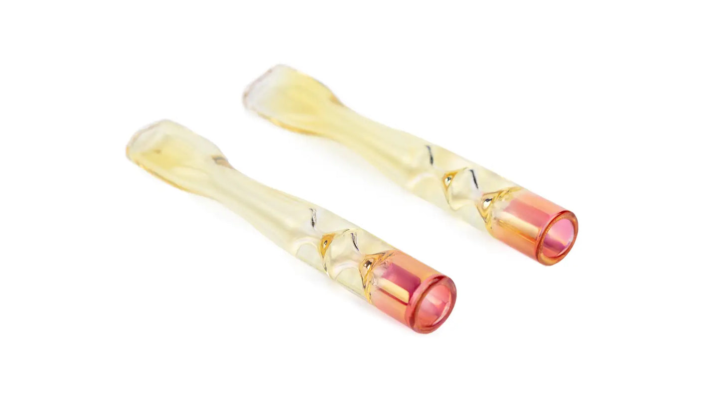 10 cm Glass cigarette holder, Handmade cigarette mouthpiece, Great for Roll-Ups (Set of 2)