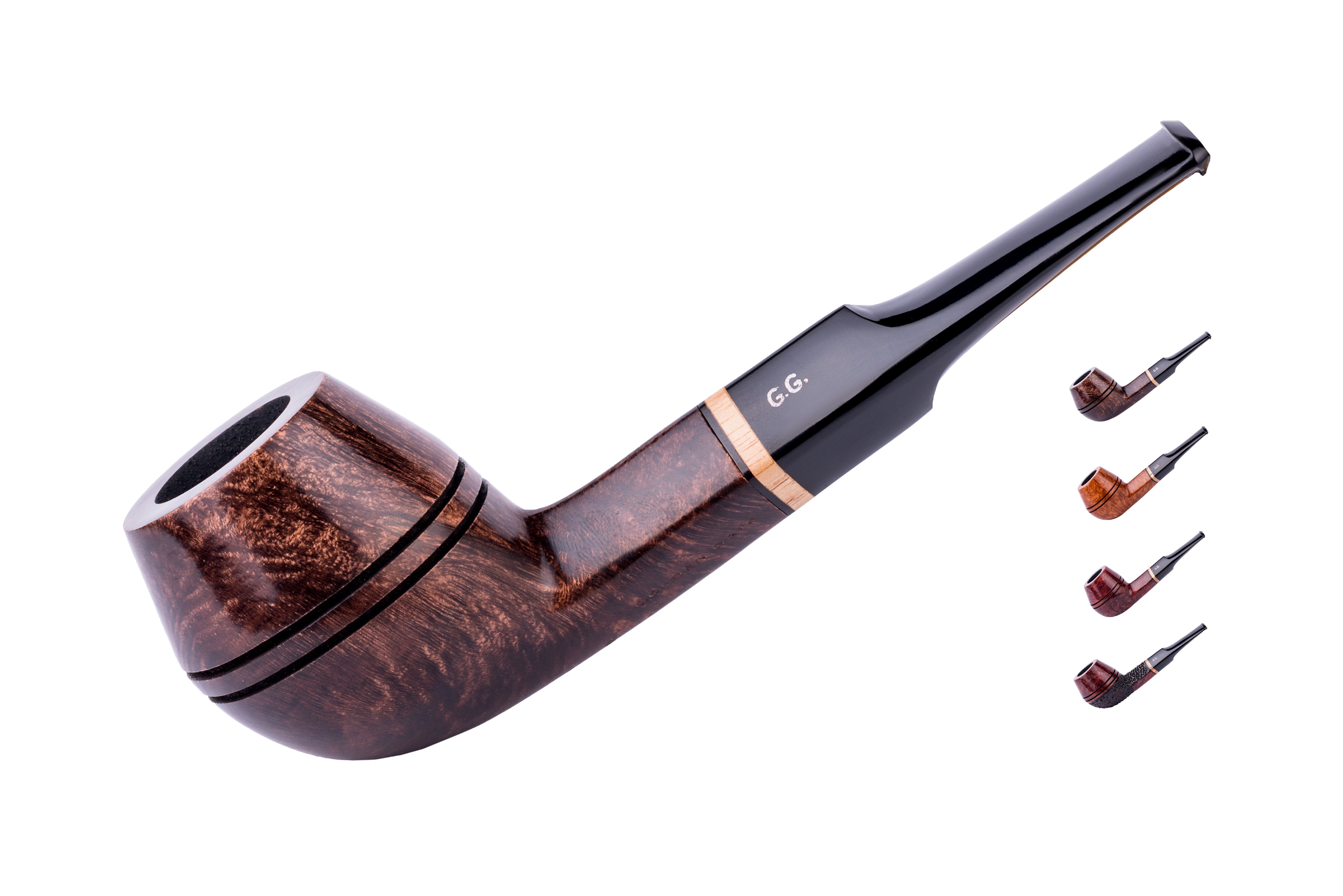 Tobacco Pipe - Bulldog Series, Handcrafted from Briar Wood, Metal Cool ...