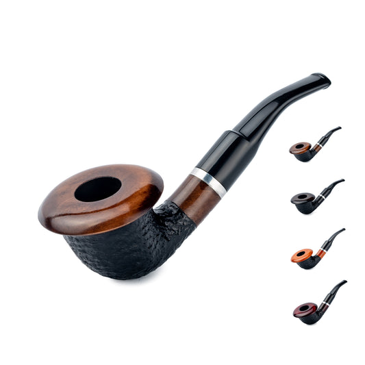 Pipa de tabaco, serie Calabash 66, hecha a mano con madera de peral, se adapta a filtro de 9 mm