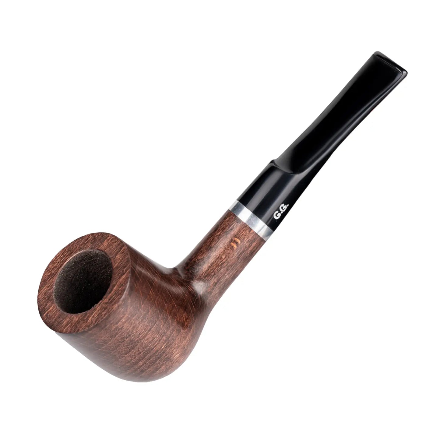 Tobacco Pipe - classic Billiard shape, Metal Condensing Filter