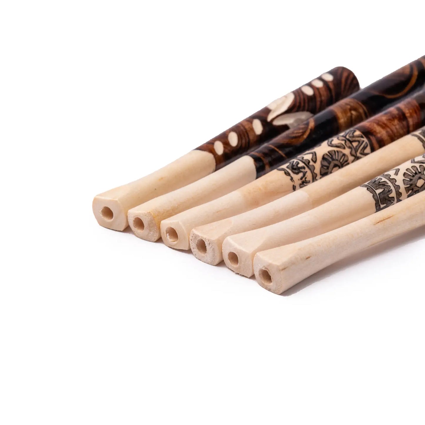 Cigarette Holders, Set of 6, fit Regular size cigarettes, Handcrafted from Natural Wood