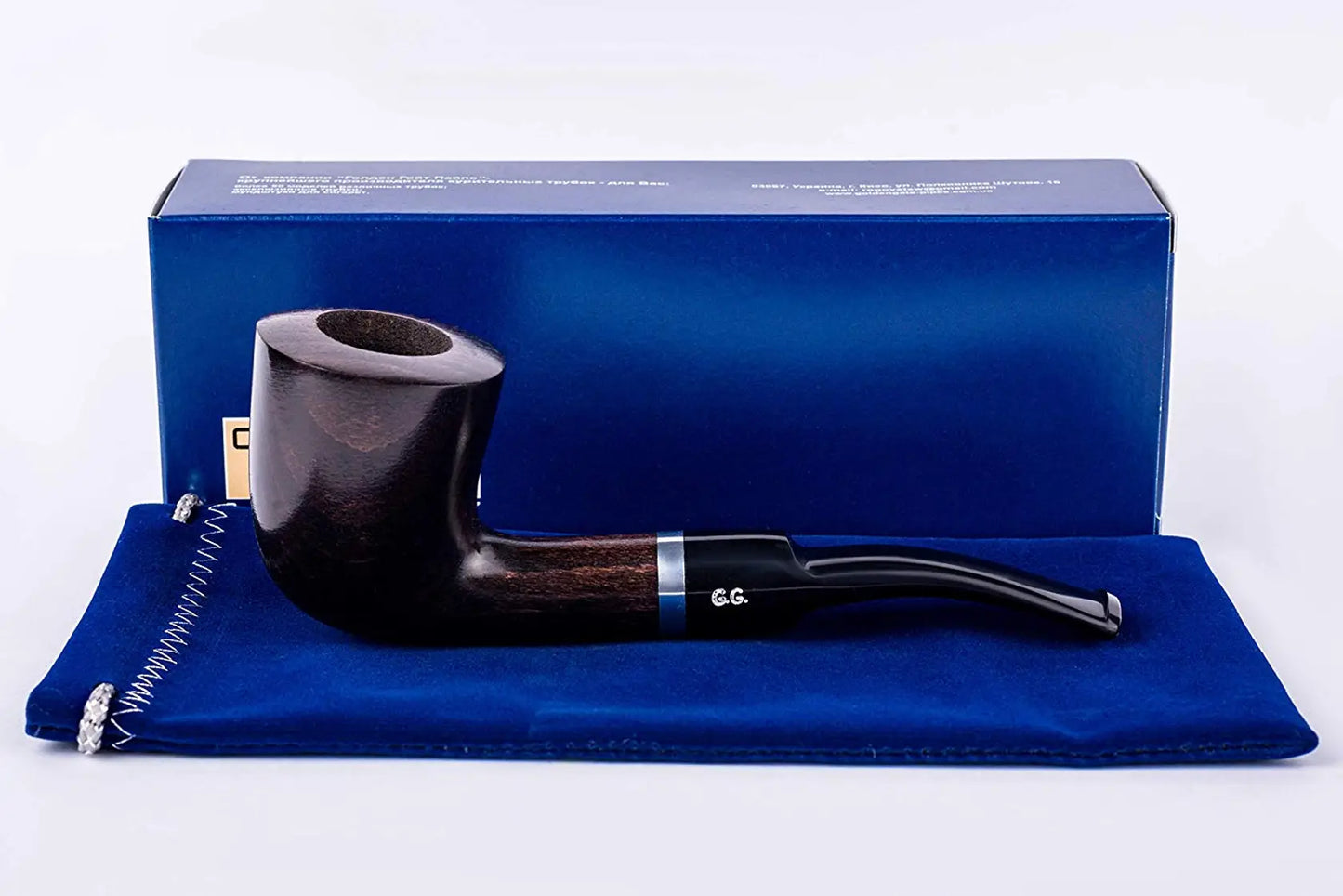 Tobacco Pipe - classic Dublin shape, Metal Condensing Filter