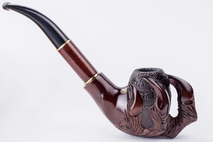 Tobacco Pipe, Collectable Lux Series, Hand Carved from Pear Wood, Fits 9mm Filter (Claw)