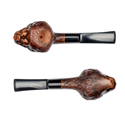 Tobacco Pipe, Collectable Series, Hand Carved from Briar Root (Lion)