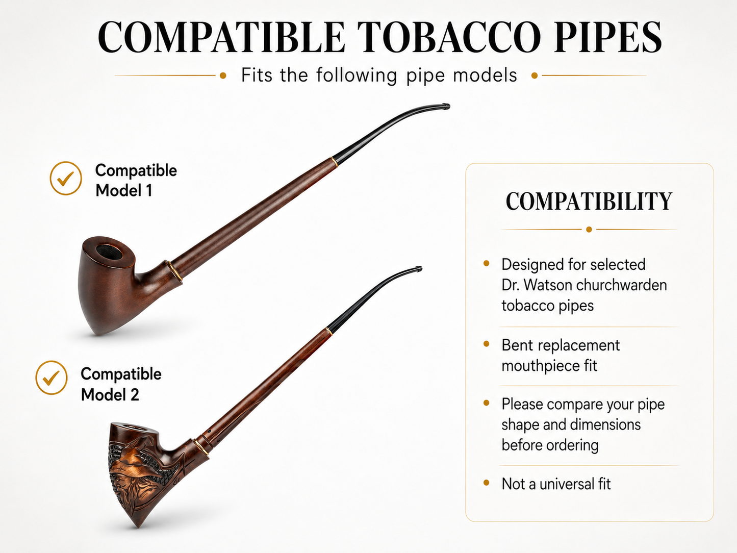 Reemplazo del vástago de la boquilla para pipa de tabaco, se adapta al filtro de 9 mm, acrílico