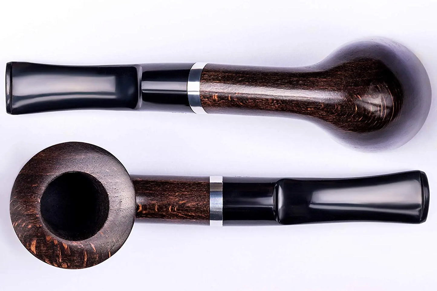 Tobacco Pipe - classic Dublin shape, Metal Condensing Filter