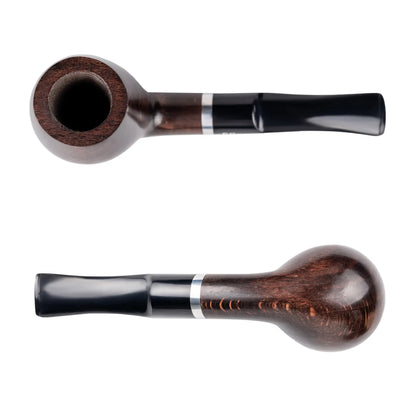 Tobacco Pipe - classic Brandy shape, Metal Condensing Filter