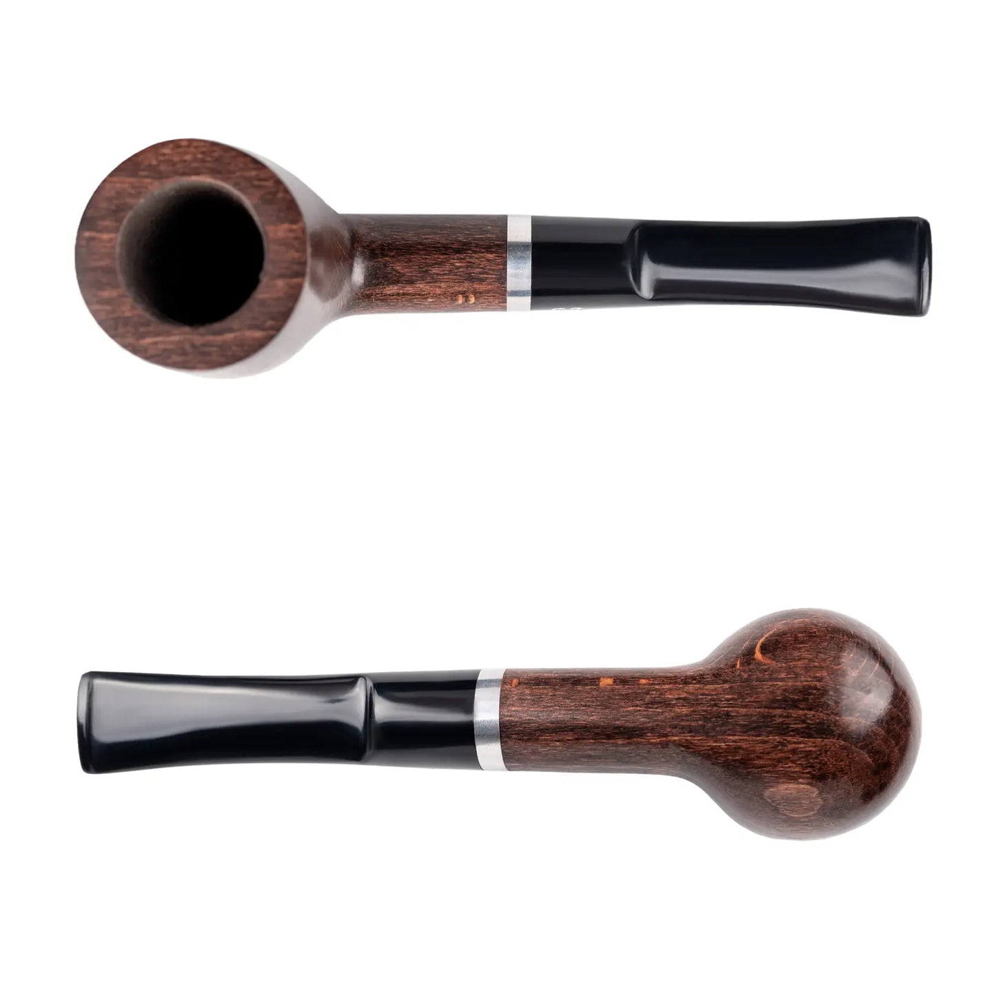 Tobacco Pipe - classic Billiard shape, Metal Condensing Filter