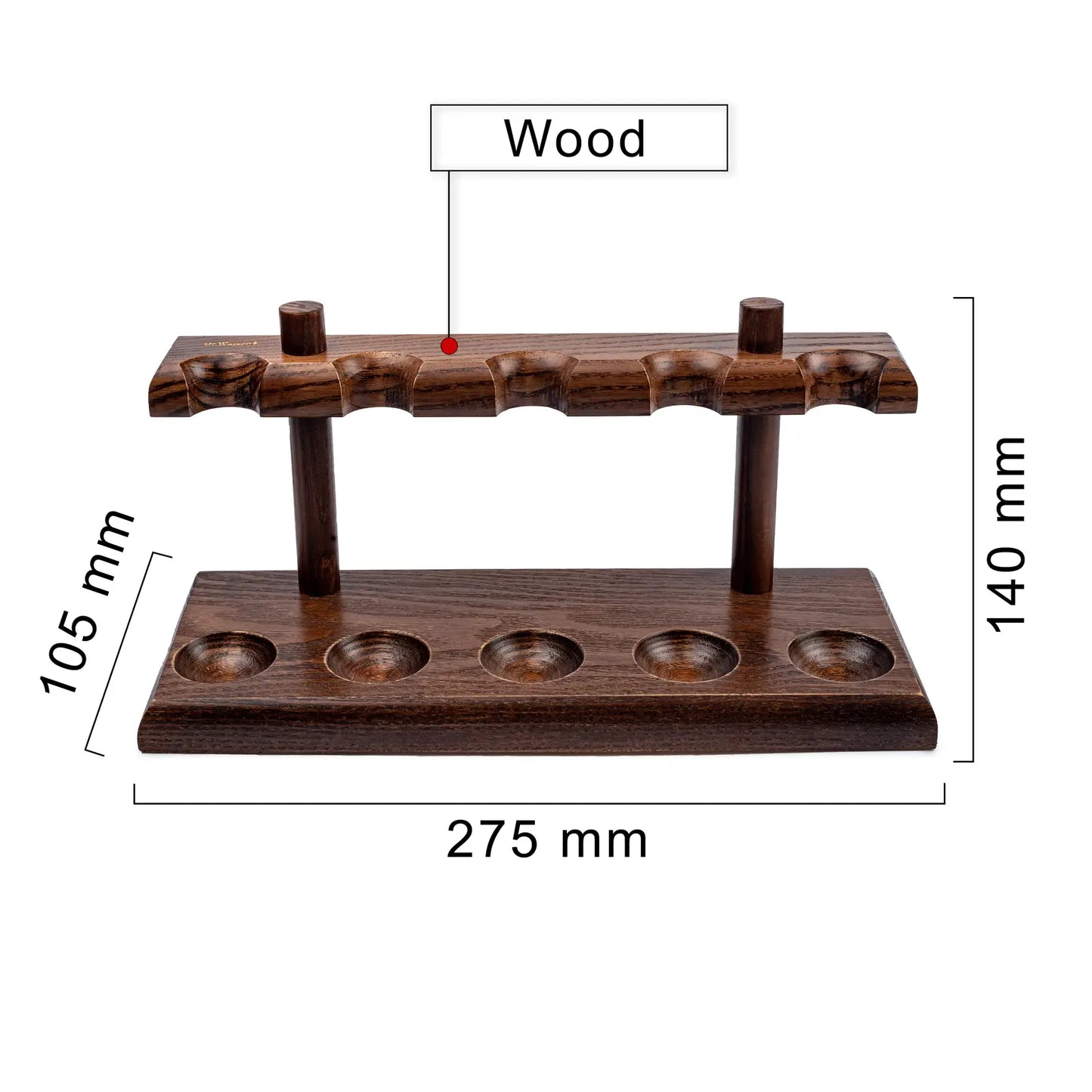 Wooden Tobacco Pipe Stand, For 5 Tobacco Pipes, Handmade from Solid Wood