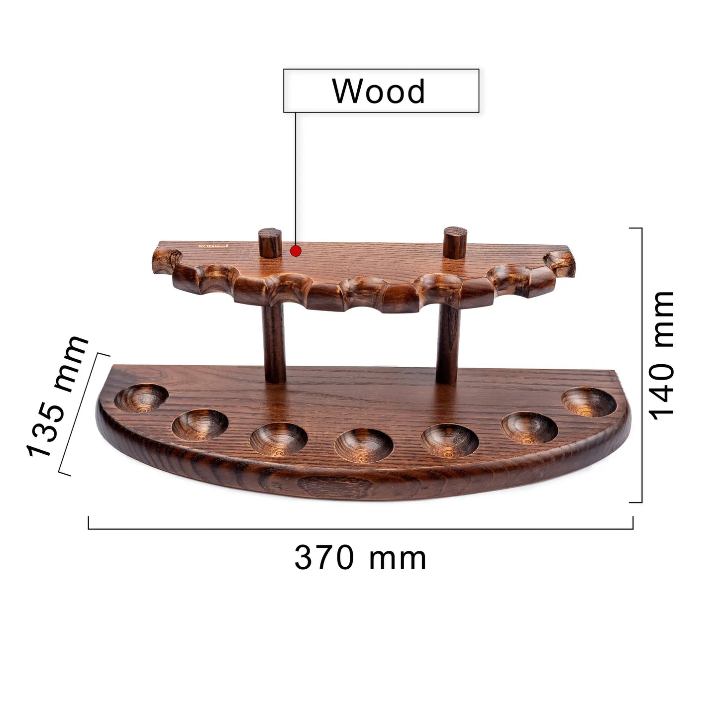 Wooden Tobacco Pipe Stand, For 7 Tobacco Pipes, Handmade from Solid Wood