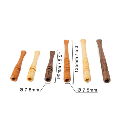 Cigarette Holders, Set of 6, fit Regular size cigarettes, Handcrafted from Natural Wood