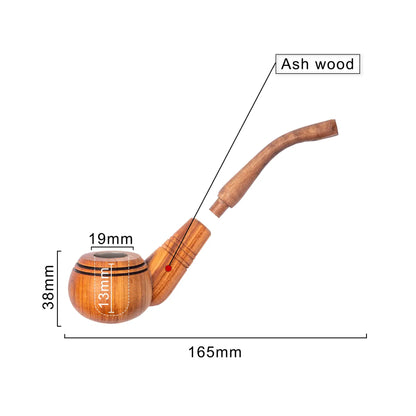 Tobacco Pipes, Set of 3, Classic shape, Handcrafted from Natural Wood