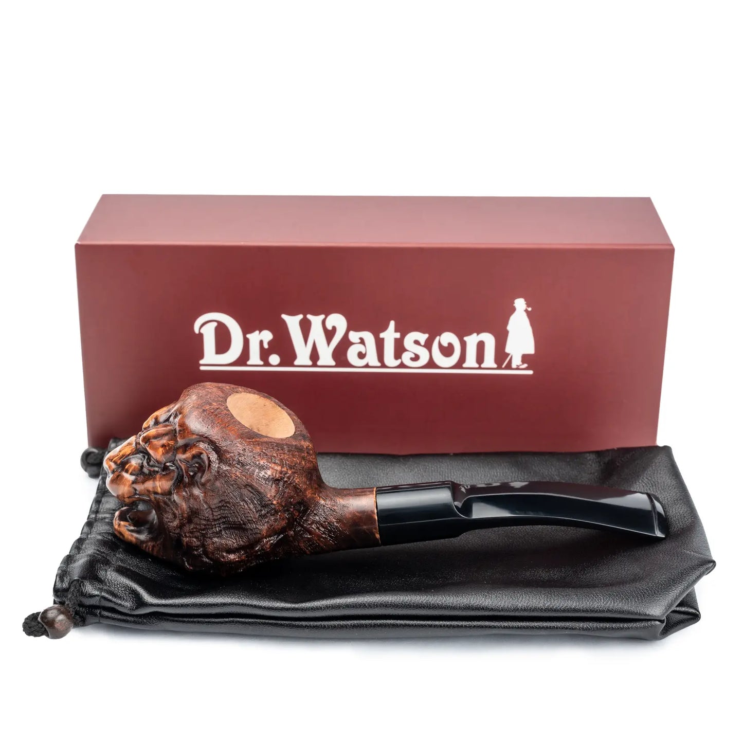 Tobacco Pipe, Collectable Series, Hand Carved from Briar Root (Lion)