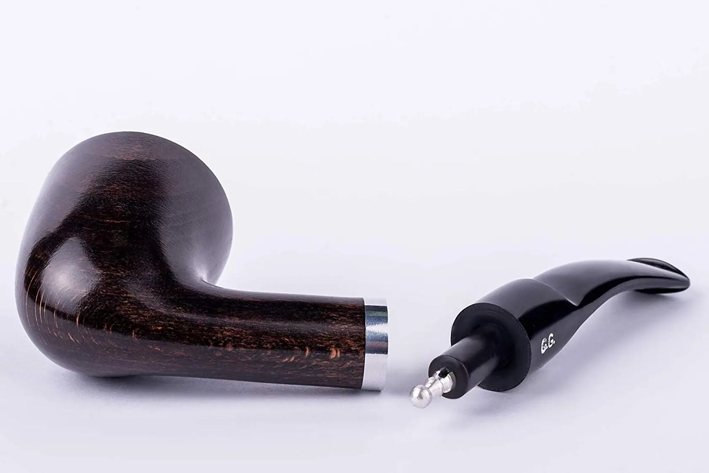 Tobacco Pipe - classic Dublin shape, Metal Condensing Filter