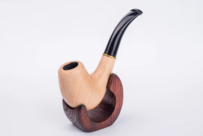 Wooden Tobacco Pipe Stand - SNAIL - For 1 Tobacco Pipe, Handmade from Solid Wood