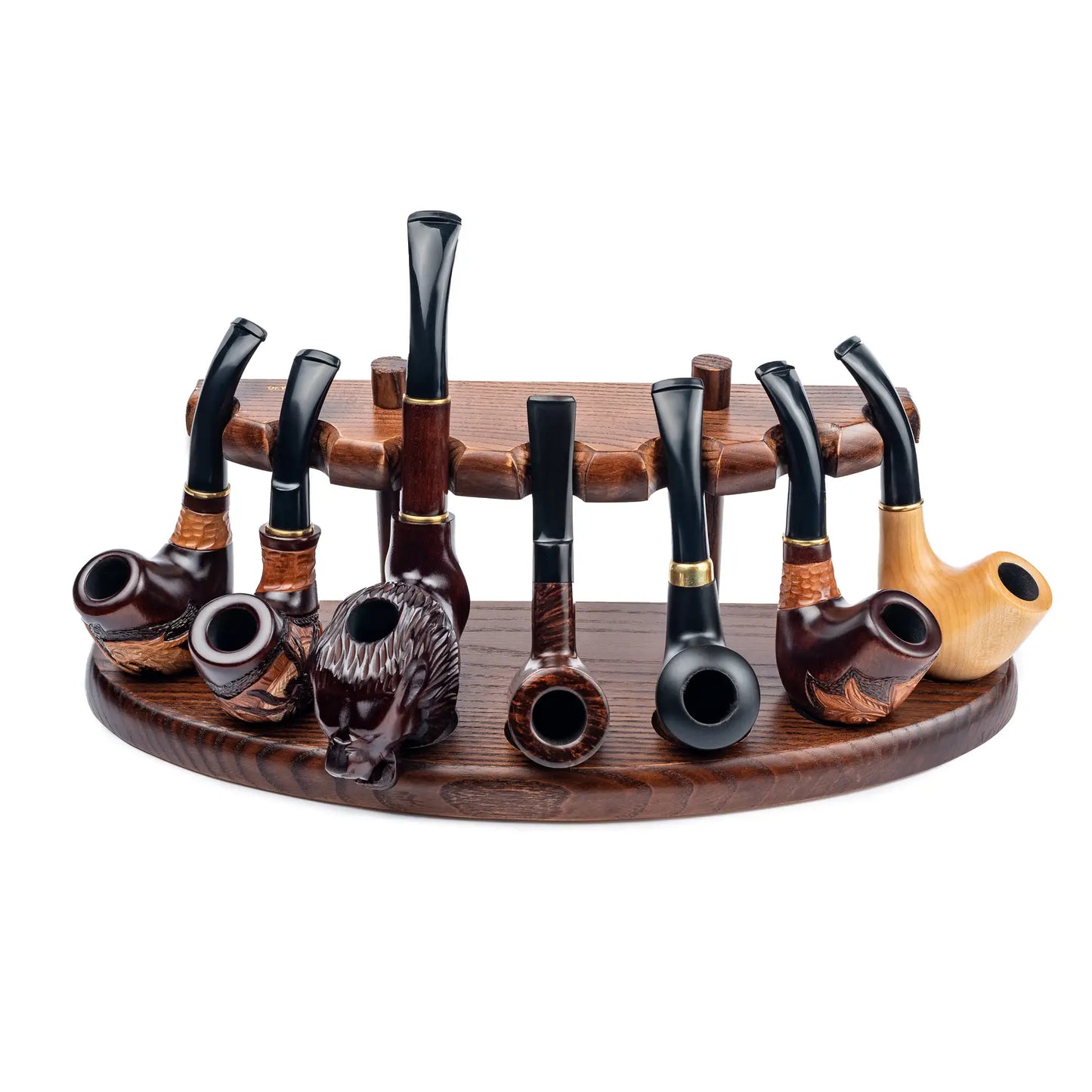 Wooden Tobacco Pipe Stand, For 7 Tobacco Pipes, Handmade from Solid Wood