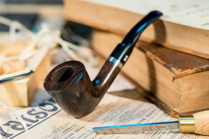 Tobacco Pipe - classic Dublin shape, Metal Condensing Filter