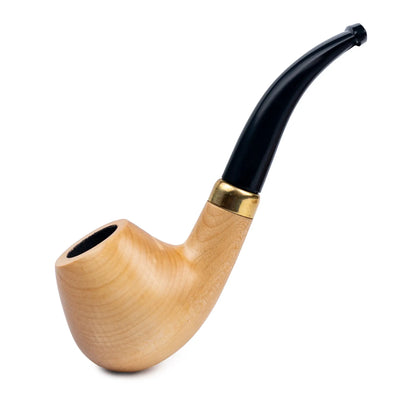 Tobacco Pipe, classic Bent Dublin shape, Handcrafted from Maple Wood, Fits 9mm Filter