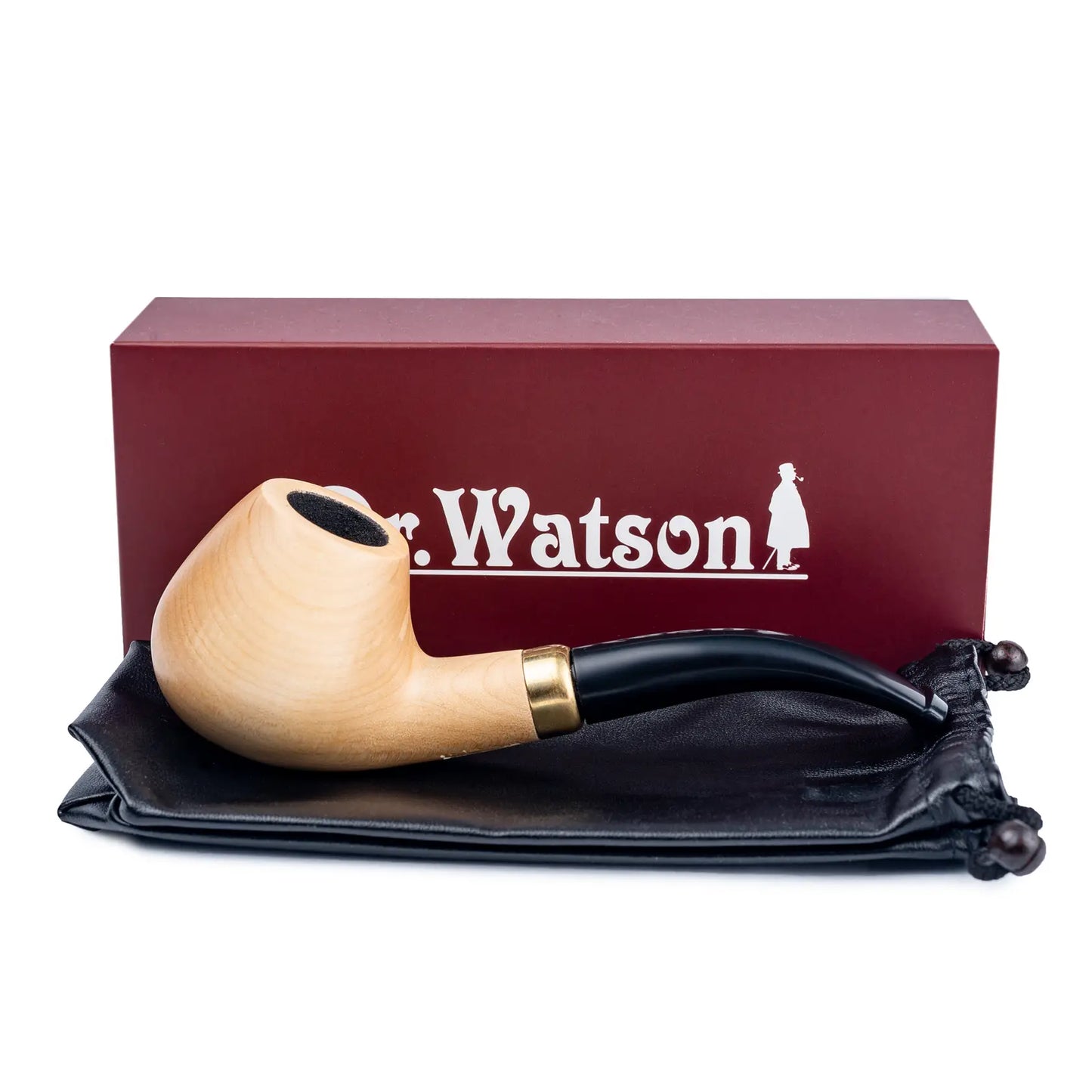 Tobacco Pipe, classic Bent Dublin shape, Handcrafted from Maple Wood, Fits 9mm Filter