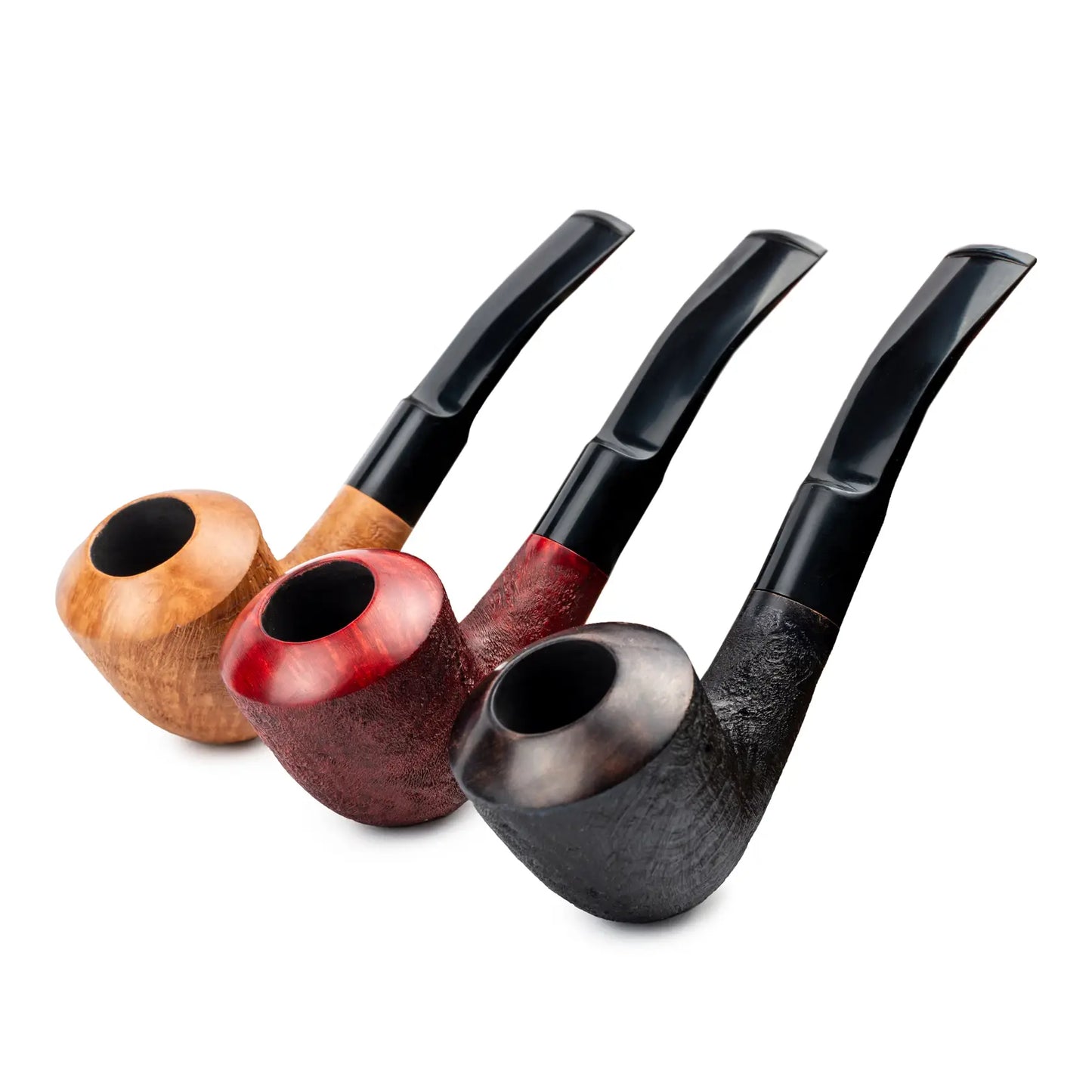 Tobacco Pipe, classic Bent Dublin shape, Handcrafted from Briar Root, Fits 9mm filter